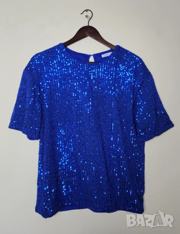 Синя блуза с пайети Floyd