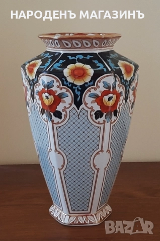 1910 год. BURGESS & LEIGH - АНГЛИЯ - порцелан ваза порцеланова в стил Ар Нуво цветя , снимка 1