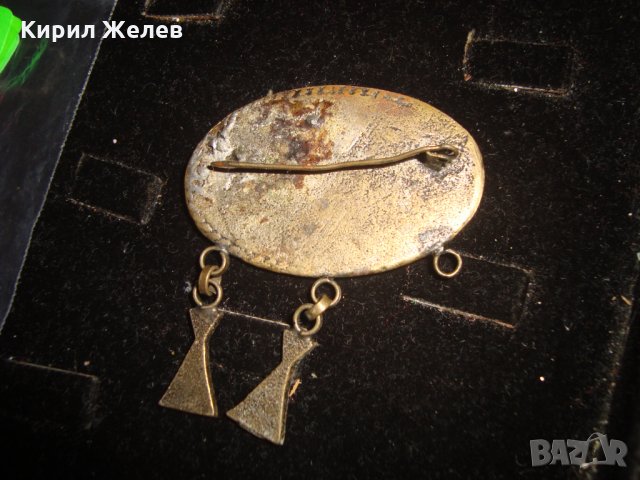 ЕТНОГРАФСКА СТАРИННА ОРНАМЕНТИРАНА БРОНЗОВА БРОШКА 3090, снимка 8 - Антикварни и старинни предмети - 31358775