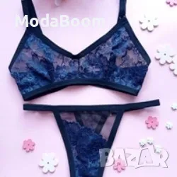 Луксозен комплект бельо Blue flowers, снимка 2 - Бельо - 48270645