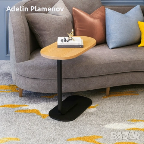 Многофункционална C-образна масичка за кафе, за хол и спалня, снимка 2 - Маси - 53296809