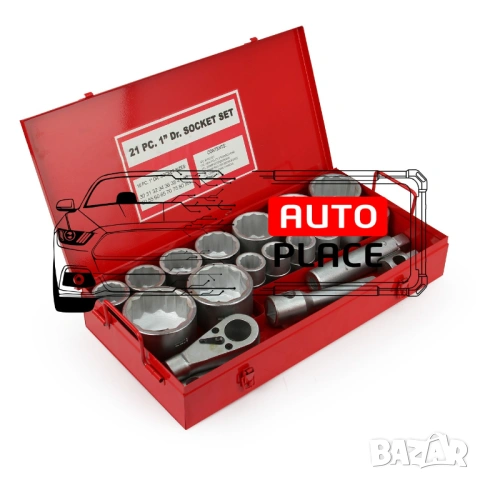 Гедоре 1″ 12-стенно 30 – 80 мм 21 части Mar-Pol, снимка 3 - Други инструменти - 53906487