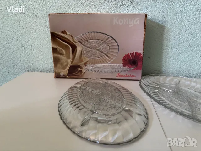 Стъклени фруктиери, съдове за десерт и бисквити, снимка 8 - Други - 47725893