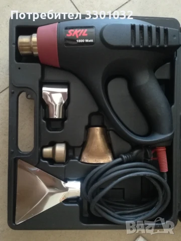 Пистолет за горещ въздух SKIL 8003,мощност 1800 W,куфар с 4 приставки, снимка 2 - Бормашини - 50528998