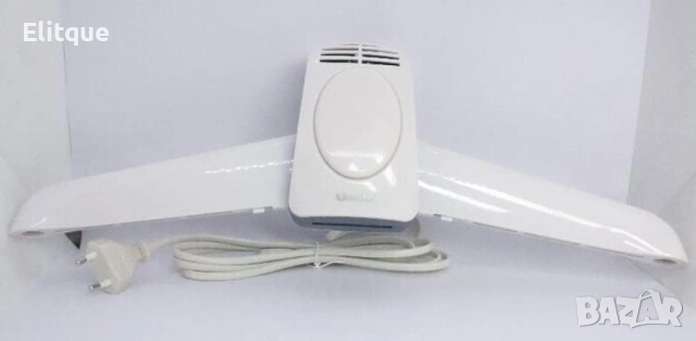 Закачалка с функция за изсушаване, За дрехи и обувки, С горещ въздух, Бял