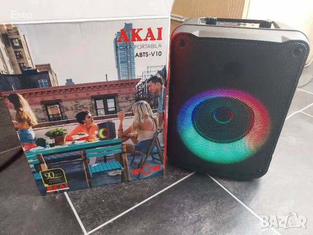 Преносима тонколона с Bluetooth LED дисплей USB слот AUX вход - AKAI ABTS-V10, снимка 13 - Bluetooth тонколони - 48390896