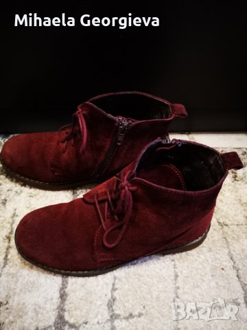 Кларкове от естествен велур, снимка 3 - Дамски боти - 38303196
