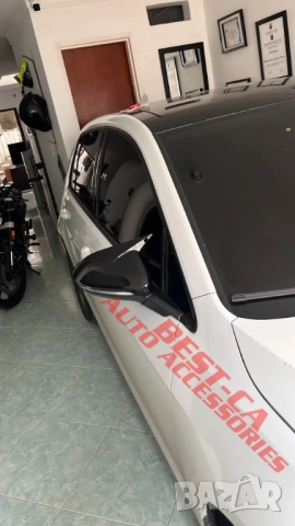 Капаци за огледала със щипки черен пиано лак Batman Style подходящи за Volkswagen Golf Mk7 2013-2019, снимка 7 - Аксесоари и консумативи - 52926624