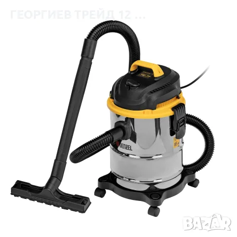 Строителна прахосмукачка EVC15, 1200 W, резервоар 15 л, 2 м маркуч // Denzel