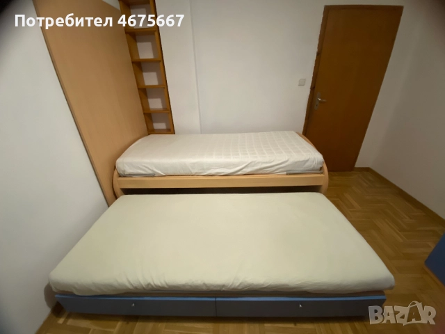 Двойно детско легло 90x200см, с матраци, снимка 9 - Спални и легла - 52753779