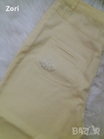 Млечножълт панталон 7/8 дължина - ХЛ размер 