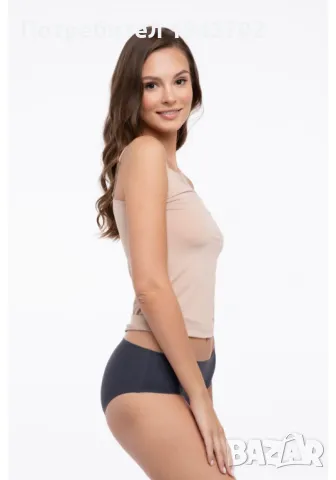 Безшевни бикини в цвят графит SIMPLE