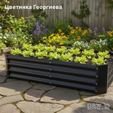 Леха за зеленчуци и цветя - елегантно решение за всяка градина - антрацит