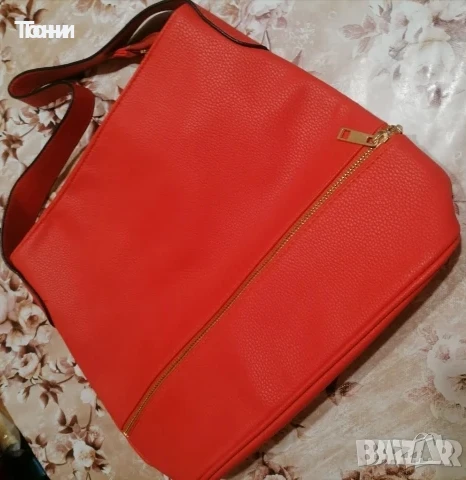 Нова Кожена Красива Дамска Чанта , снимка 5 - Чанти - 50691006