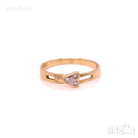 Златен дамски пръстен 1,71гр. размер:55 14кр. проба:585 модел:34582-5