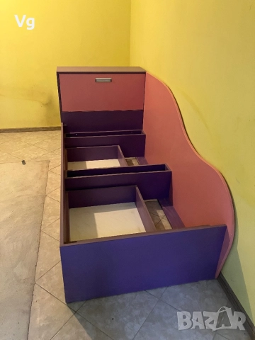 Легло със скрин, с две чекмеджета., снимка 3 - Спални и легла - 52509594