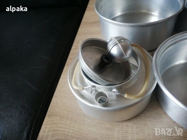 Продавам компактен алуминиев туристически комклект /съдове/ , снимка 4 - Други стоки за дома - 53990303