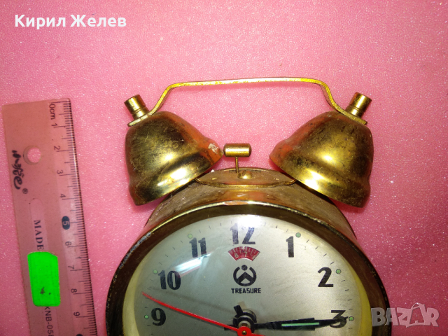 TREASURE MADE IN CHINA Стар РЯДЪК КОЛЕКЦИОНЕРСКИ РЕТРО МОДЕЛ МЕХАНИЧЕН КИТАЙСКИ БУДИЛНИК 28645, снимка 5 - Антикварни и старинни предмети - 44549547