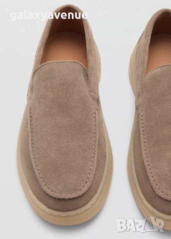 Mango Мъжки мокасини велурена кожа, снимка 4 - Мокасини - 54067833