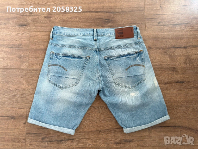 Оригинални мъжки дънкови къси гащи G-STAR - W33, снимка 5 - Къси панталони - 53976343