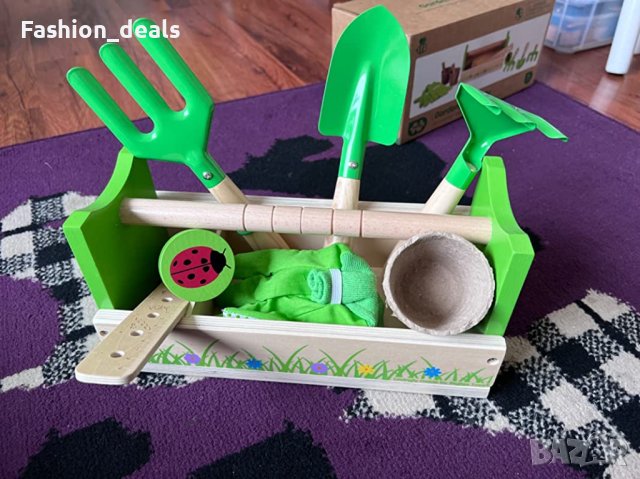 Нов комплект дървени играчки градински инструменти деца подарък, снимка 10 - Образователни игри - 40704018