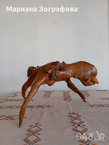 Авторска скулптура, Абстрактна пластика от дърво - 2 бр., ръчна изработка 1987 г., уникати, снимка 12 - Антикварни и старинни предмети - 47720845
