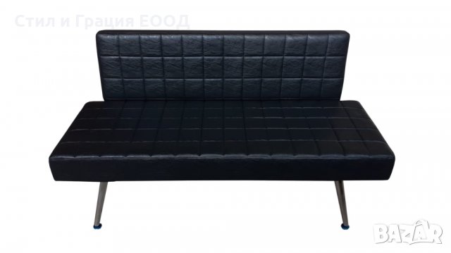 Диван за приемна с облегалка - 3 места - бял/черен/червен