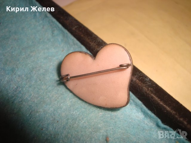 СТАРА ФЛОРАЛНА ВИНТИДЖ БРОШКА СЪРЧИЦЕ РЪЧНА ХУДОЖЕСТВЕНА ИЗРАБОТКА ПОСРЕБРЕНА 23753, снимка 2 - Антикварни и старинни предмети - 35507018