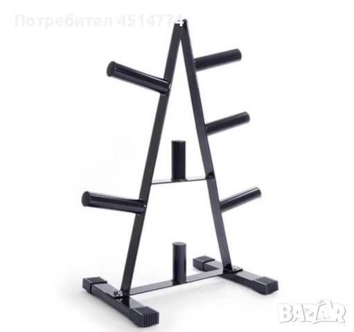 Стойка за Дискове ø50 мм, Пирамида, Фитнес Поставка за Тежести дъмбели, снимка 1