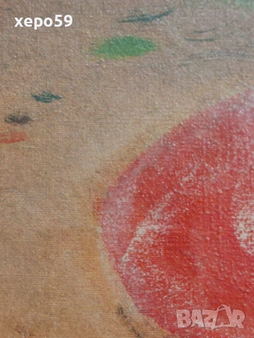 Стара европейска картина, темпер на картон, снимка 6 - Картини - 52273979