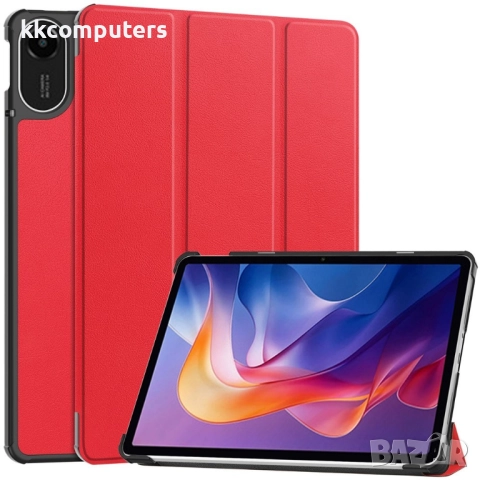 Калъф + Протектор за Xiaomi Redmi Pad 2 със Стойка| Висококачествен PU Кожа и PC | Анти-Ударна Защит, снимка 3 - Калъфи, кейсове - 52144018
