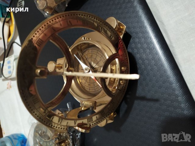Огромен компас със слънчев часовник, снимка 10 - Антикварни и старинни предмети - 31203596
