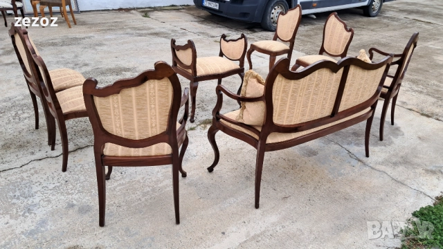 Комплект ретро махагонов масив, снимка 11 - Столове - 52848327