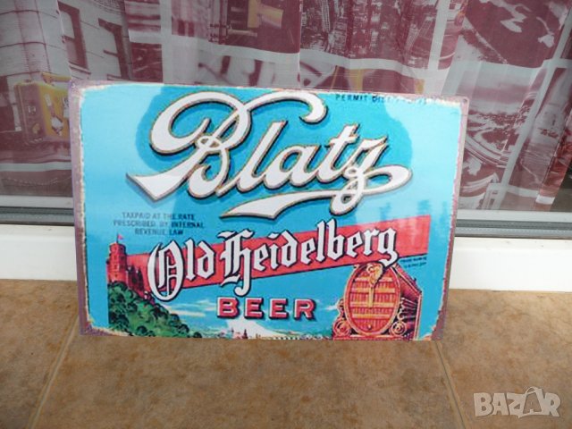 Метална табела бира Blatz beer реклама декор бар наздраве