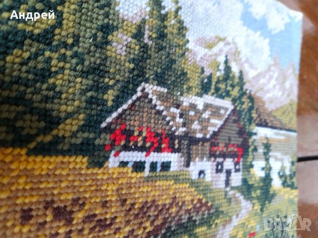 Стара шевица,гоблен,бродирана картина, снимка 4 - Други ценни предмети - 38371505