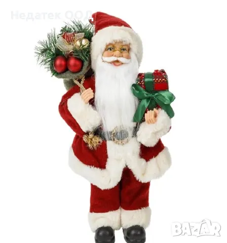 Коледна декоративна фигура, Дядо Коледа, Червен, 30 см