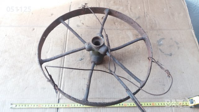 ковано колело от файтон, каруца - направено на полюлей, снимка 2 - Антикварни и старинни предмети - 39259809