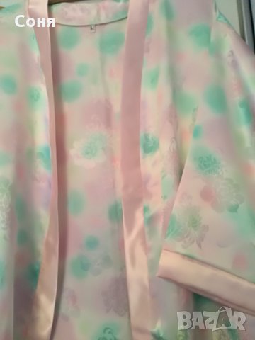 Сатенена нова нощница с наметало L , снимка 3 - Нощници - 30350415