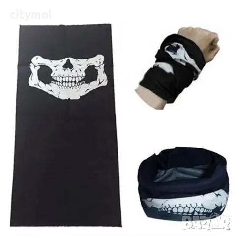 Маска с череп, бандана, зимна маска, зимен шал, маска, снимка 4 - Други - 47876031