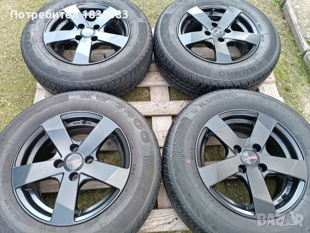 Лети джанти 14ки 4х100 Dezent + зимни гуми 185/70/14 Kumho, снимка 3 - Гуми и джанти - 52817009