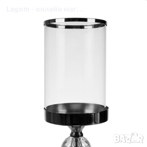 Комплект от 3 свещника, фенери на стъбло, сребърни Ruhhy, снимка 6 - Декорация за дома - 52551277