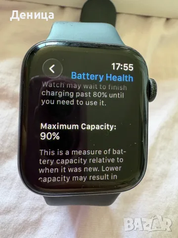 Apple Watch SE (2nd Gen) 44mm Midnight Aluminum на 90% батерия, снимка 5 - Смарт часовници - 55846568