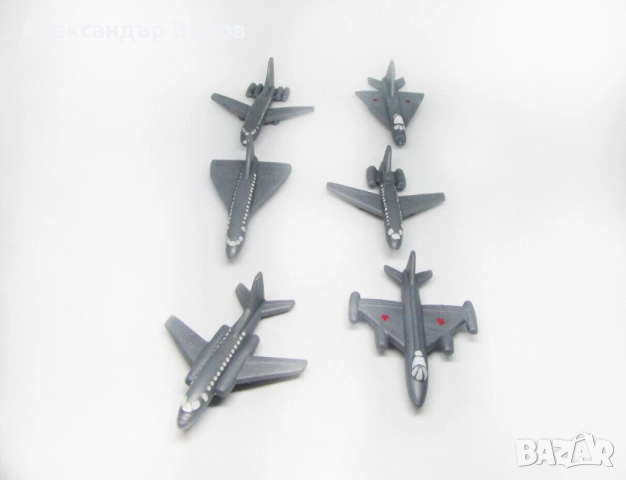 Комплект от 6 Стари Играчки Самолетчета Авиация, снимка 9 - Колекции - 52703579