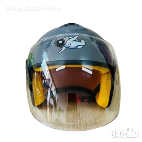 Детска каска за мотор Automat, За скутер, XS размер, Сив/космос, снимка 6 - Аксесоари и консумативи - 51202617
