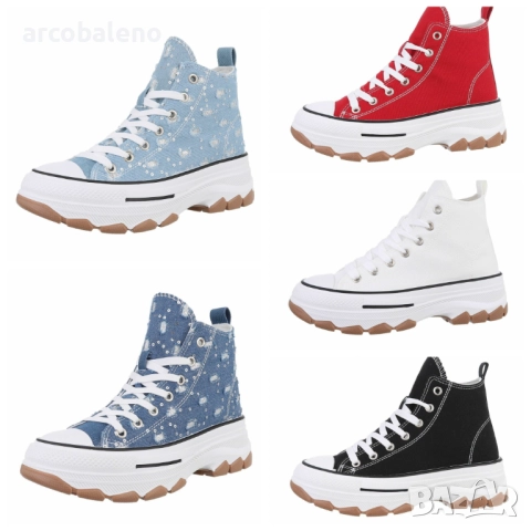 Дамски високи кецове, 5цвята 