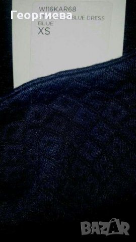 Плътна синя релефна рокля👗🍀XS,S👗🍀арт.1124, снимка 5 - Рокли - 30605374
