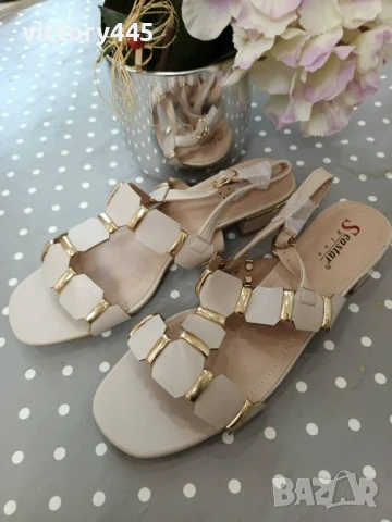 Дамски сандали на нисък ток, снимка 1
