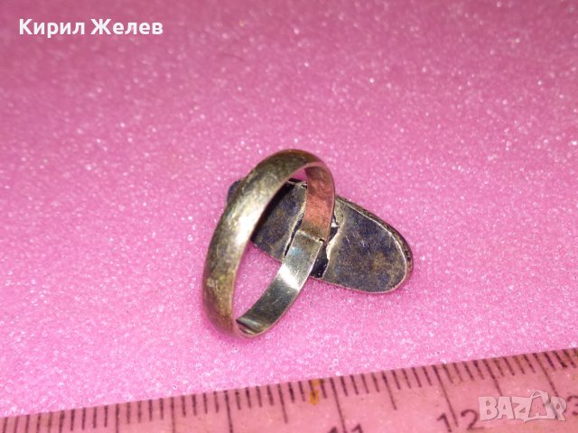СТАР с ЛУНЕН КАМЪК СРЕБЪРЕН ПРЪСТЕН ВИСОКА ПРОБА СРЕБО 925 РЪЧНА РЕТРО АР ДЕКО ИЗРАБОТКА 41903, снимка 15 - Антикварни и старинни предмети - 44391361