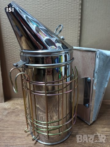 Пчеларска пушалка Неръждаема с решетка естествен мех Сръбска-пчеларски, снимка 4 - За пчели - 31776143