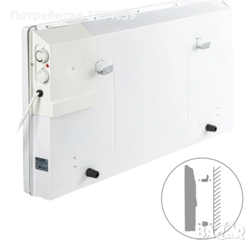 Конвекторна печка, 2000W, панелен, снимка 4 - Отоплителни печки - 53175240